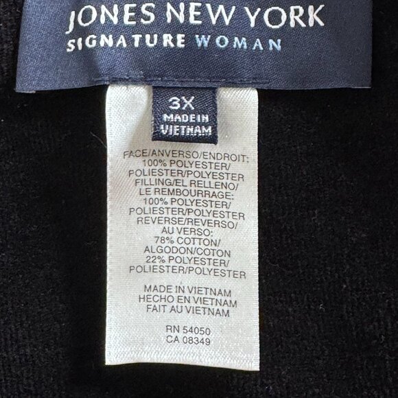 EUC Jones New York Signature Woman Quilted Vest Plus sz 3X Red Puffer Front Zip - Picture 7 of 13